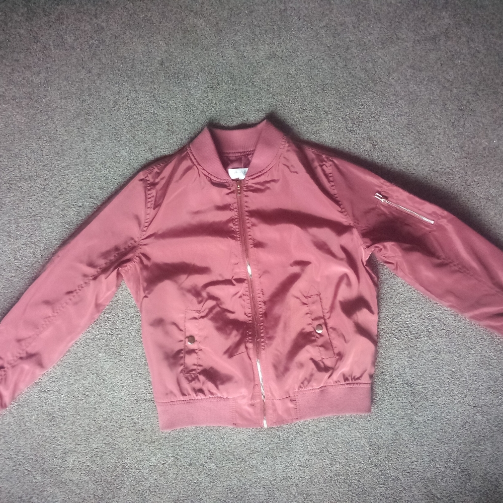 Charlotte Russe Dark Pink Zip up Jacket